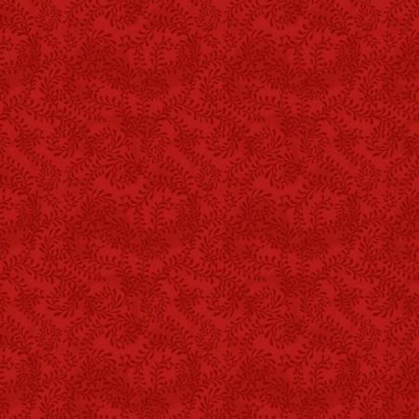 Tartan Holiday 27650-333 red scroll by Danielle Leone for Wilmington Prints