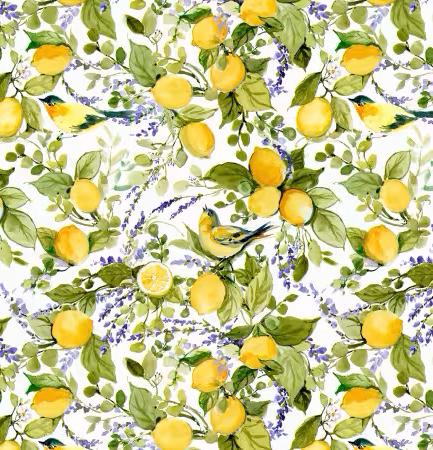 Lavender Lemonade 39883-157 White Large All Over by Susan Winget