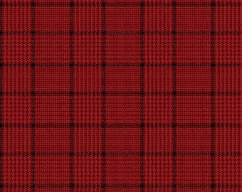 Plaid Basics C639R-RED plaids tweed red by Riley Blake