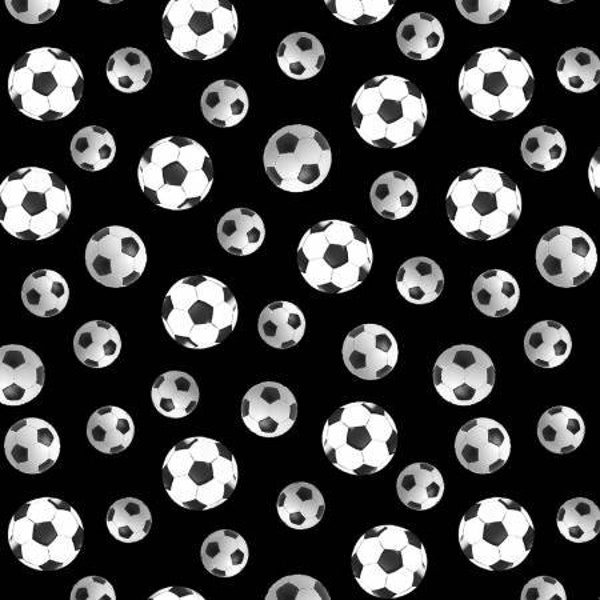 World Cup 12618-12 soccer balls black  digital from Kanvas by Benartex