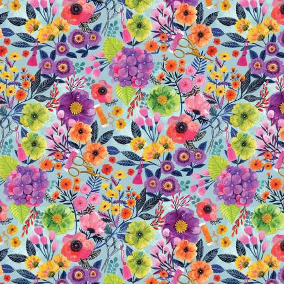 Sew Mischievous ST-DMB2030MULTI Multi Sewing Floral Digital by - Etsy