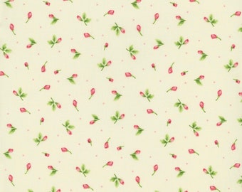 Serene Garden 3116-44 cream rosebuds by Mary Jane Carey for Henry Glass