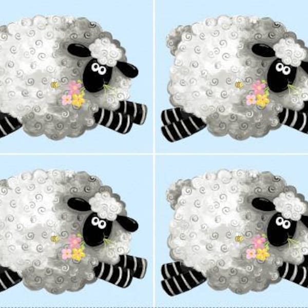 Lewe the Ewe SB20341-710 light blue panel by Susy Bee