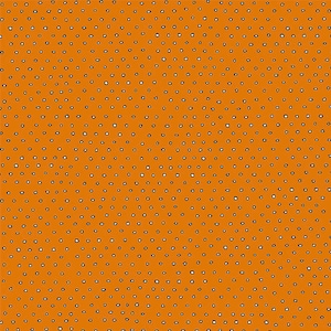 May include: An orange background with a pattern of small, black squares.