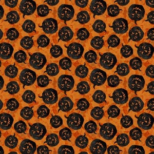 Frightful Night 20507-898 Orange Halloween pumpkin toss  by Art Licensing Studio for Wilmington Prints