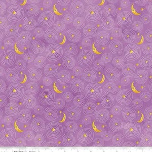 Ghoul Friends C16054 purple stars and moon by Teresa Kogut for Riley Blake