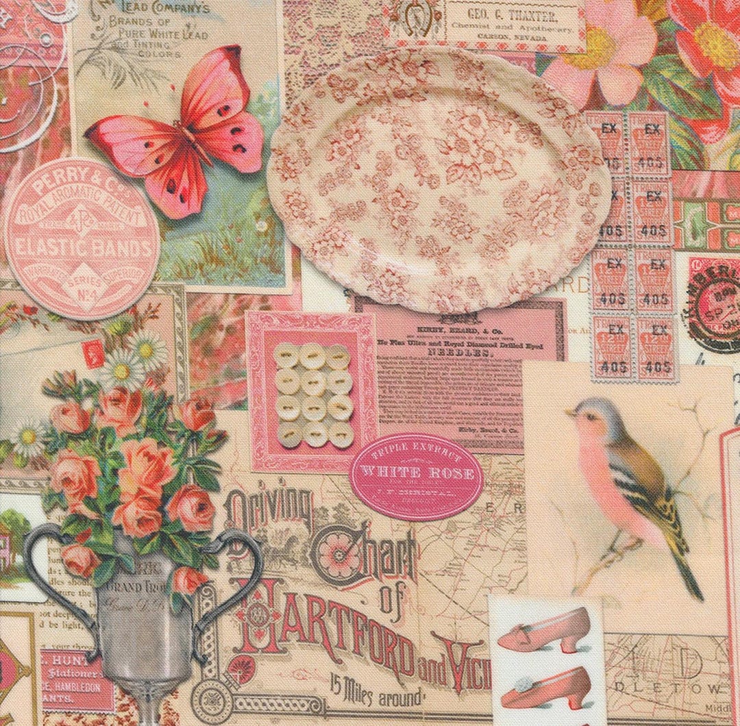Curated in Color 7460-18 Pink by Catherine Holden for Moda - Etsy