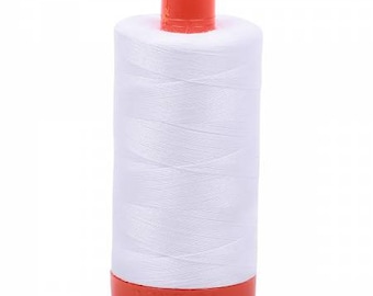 Aurifil Mako Cotton thread solid A1050-2024 White  50wt. 1422 yards