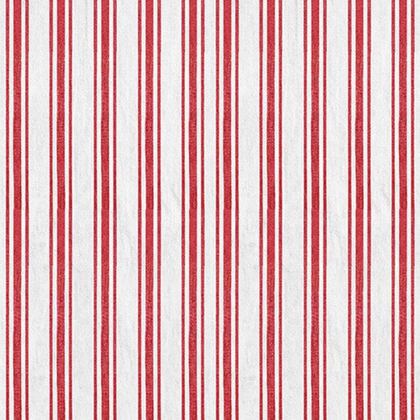 Wintry Mix 2298-88 red ticking stripe by Elizabeth Medley for Blank