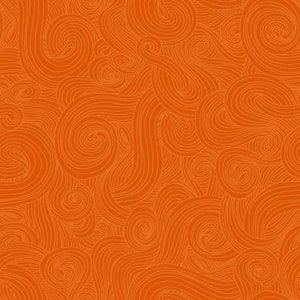 May include: Abstract seamless pattern with swirling lines in shades of orange.