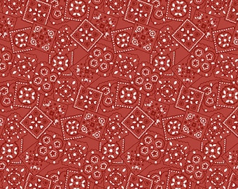Dressed Up On the Farm 3095-88 red bandana by Myroslava Voloschuk for Blank