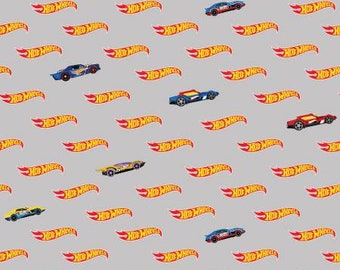 Hot Wheels Mattel C9752R-Gray logo by Riley Blake
