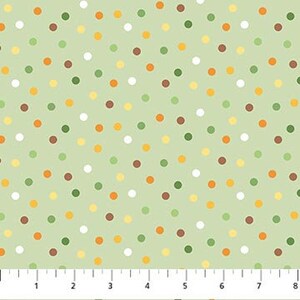 Wee Safari 25646-72 green multi dotty by Deborah Edwards for Northcott