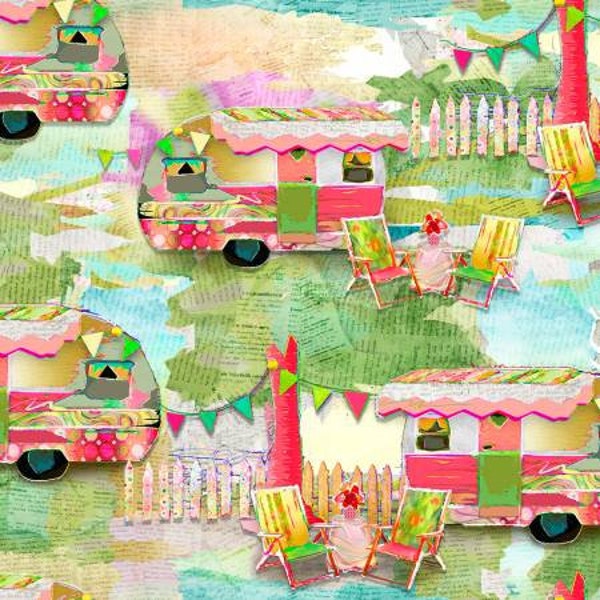 My Happy Place Digital 18046 multi campers by Connie Haley for 3 Wishes