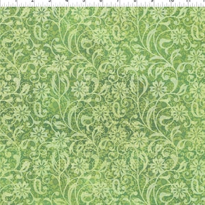 Garden of Dreams II 5JYR2 floral vine green by Jason Yenter for In The Beginning
