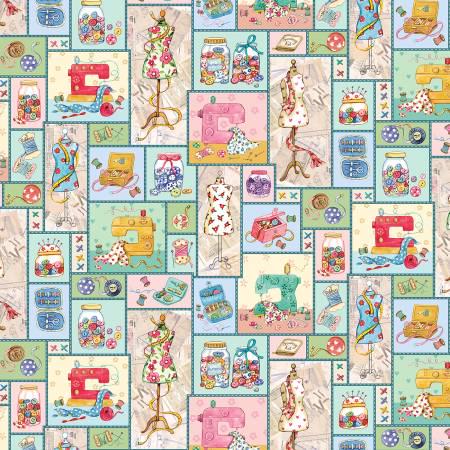 Sew Pretty DDC12157-MULT Multi Sew Pretty Patchwork by Louise