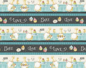 Sweet Little Pleasures 17826-294 repeating stripe by Lisa Audit for Wilmington Prints