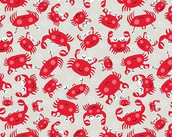 Commotion in the Ocean 2127-90 gray crabs by Patty Rybolt for Blank