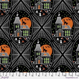 PWRH029.ORANGE Scaredy Cats - Orange - Scaredy Cat - Half Yard Cuts