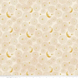 Ghoul Friends C16054 cream  stars and moon by Teresa Kogut for Riley Blake