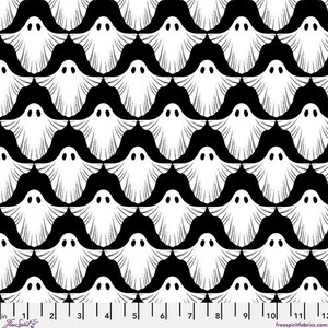 Scaredy Cat PWRH039.BLACK boo by Rachel Hauer for Freespirit