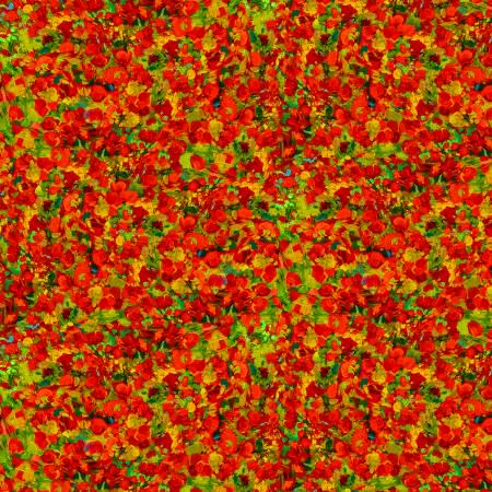 Poppy Dreams CD3225 multi tiny poppy floral for Timeless Treasures