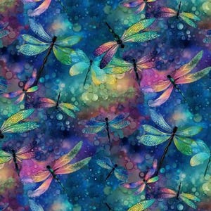 Dragonfly Illusion NATURE-CD3206 FANTASY Dragonfly Dream for Timeless Treasures
