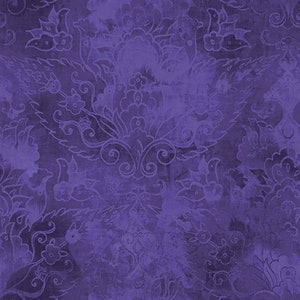 Fantasy Flights R4704-violet floral scroll by Sarah J Maxwell for Marcus