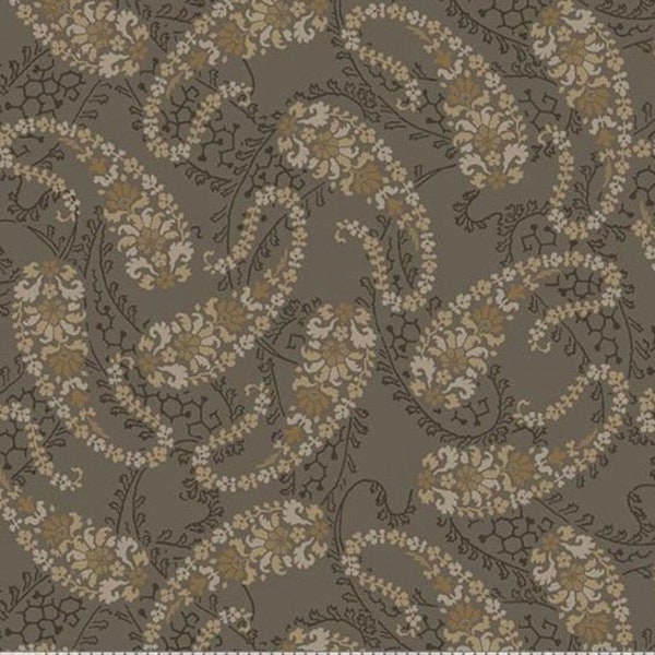 Paper Petals R150666D-TAUPE swirling paisley by Nancy Rink for Marcus