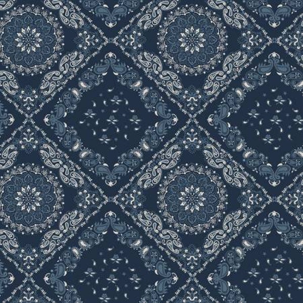 Hudson 52198A-2 navy bandana by Whistler Studio for Windham