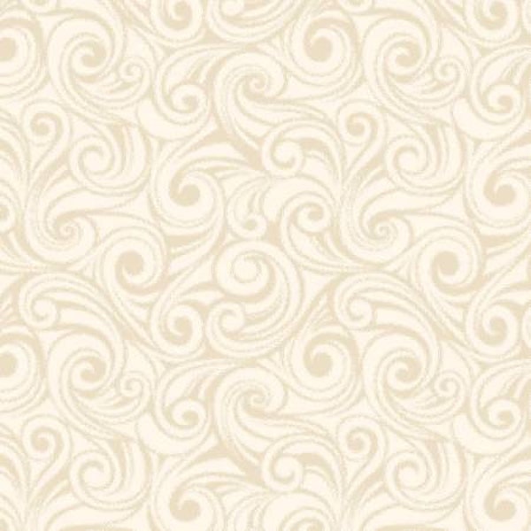 Snowfolks R190592D cream swirl by Quilt Doodle Designs for Marcus