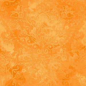 Fantasy Flights R4704-light Orange floral scroll by Sarah J Maxwell for Marcus