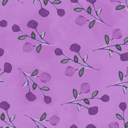 eggplantページ Painted Patchwork Y3382-44 Light Eggplant Sprig by Sue