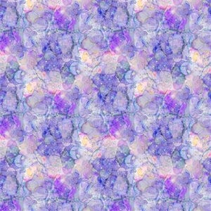 May include: Abstract seamless pattern with a watercolor effect in shades of purple, blue, and pink. The pattern features a variety of shapes and textures, creating a unique and artistic design.