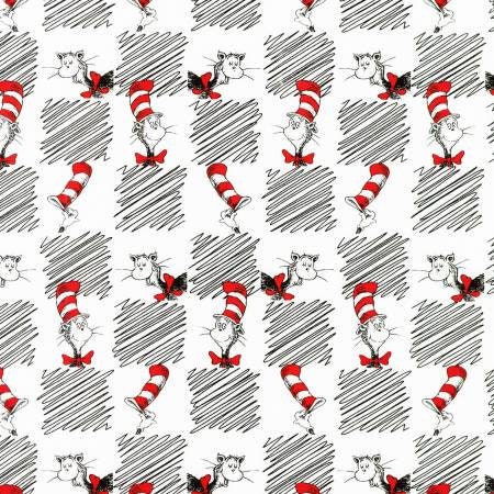 The Cat in the Hat ADE-19063-1 White for Robert Kaufman