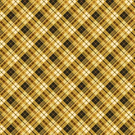 Harvest Festival 14035M-30 Autumn Plaid Gold by Kanvas for