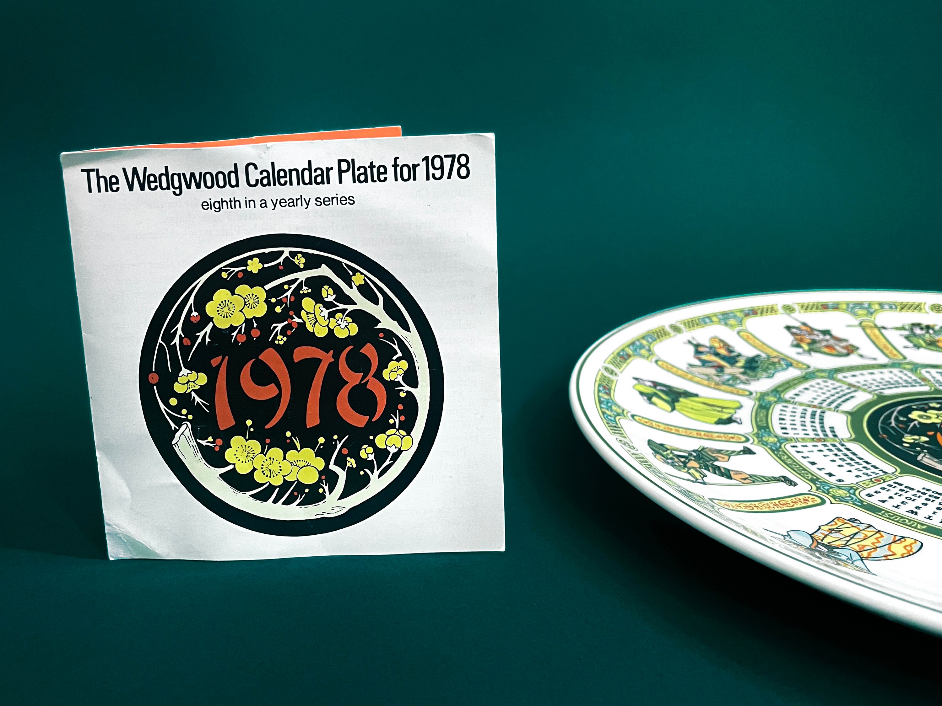 食器  SAMURAI calendar plate 1978 Vintage 1978 Calendar Plate, Wedgewood - Etsy