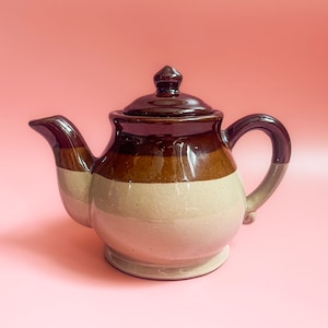 Two-toned Striped Stoneware Teapot, 1970s