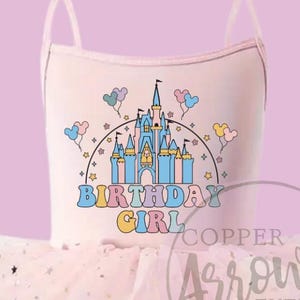 Princess Birthday Tutu Dress Girl, Birthday Girl Disney Outfit, Castle Birthday Dress Toddler, Pink Tutu Dress Girl, Disney Trip Outfit