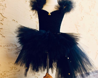 black and gold tutu dress