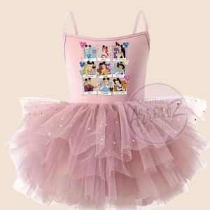 Disney Princess Tutu Dress | Girls Park Outfit with Mouse Ears | Gold Star Tulle Dress for Disney Trip or Birthday