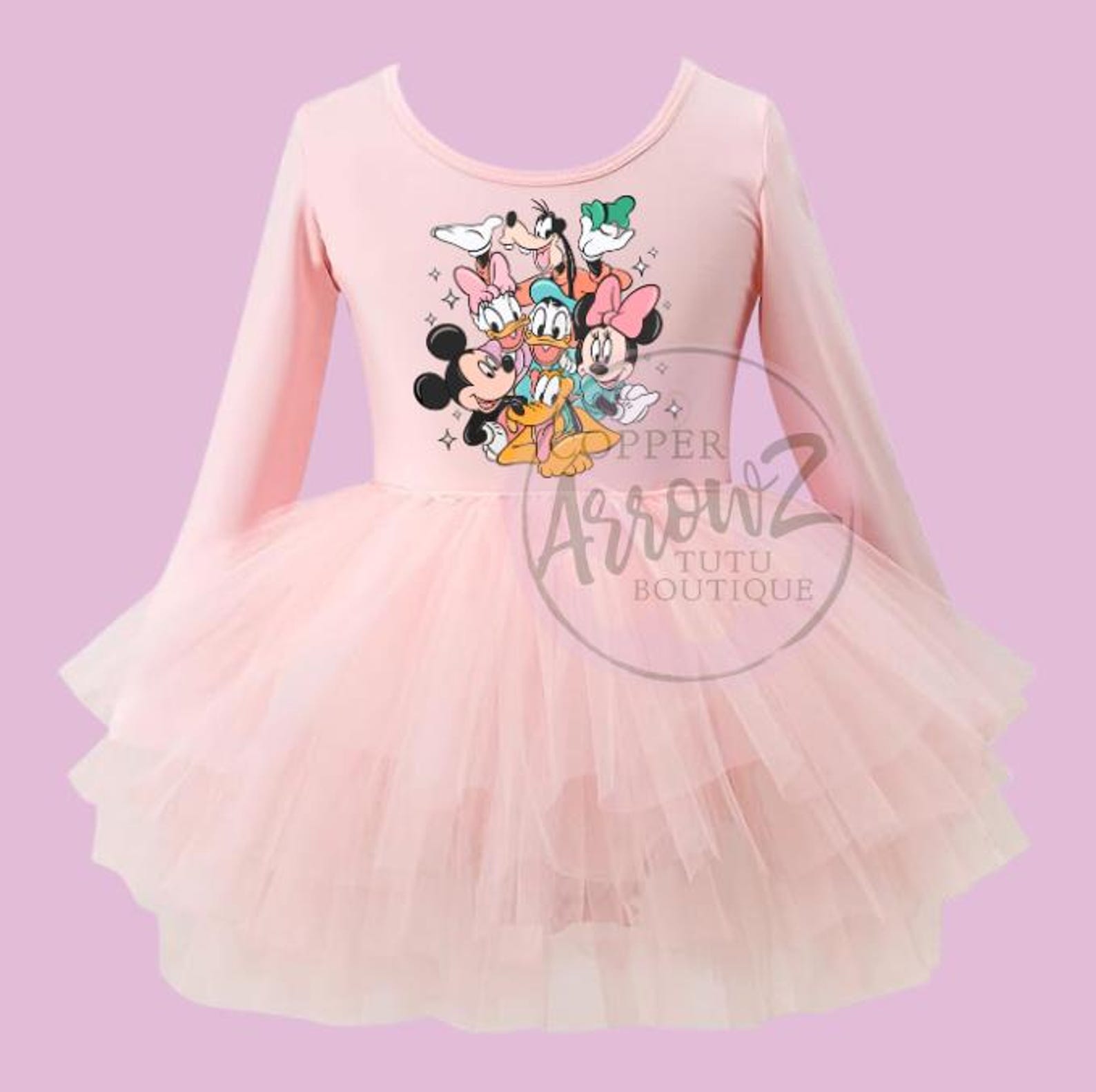 Disney Character Tutu Dress Girl, Disney Friends Outfit, Pink Disney ...