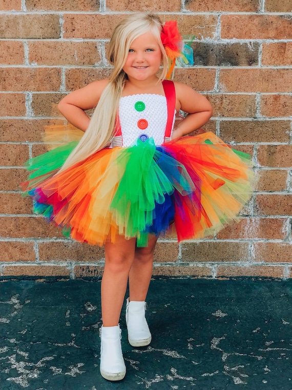 Rainbow Clown Ladies Circus Costume Rainbow Clown Ladies Circus Costume