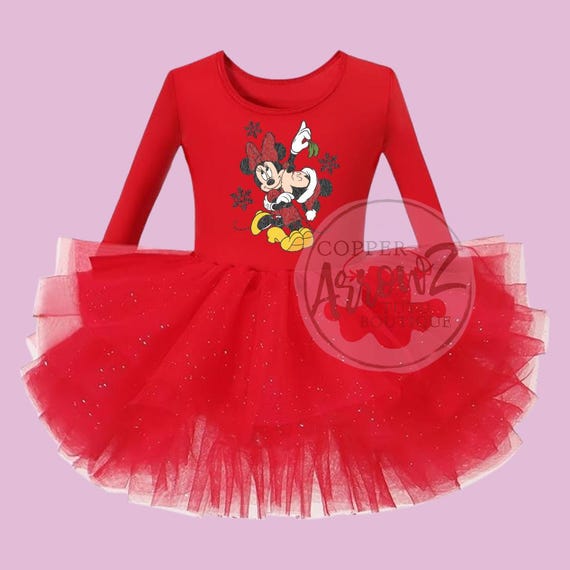 minnie mouse christmas tutu dress Red Mickey | Girls Holiday Long Sleeve high resolution minnie mouse pink dress