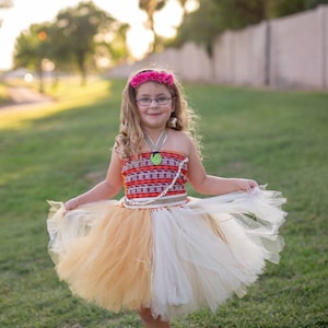Handmade Hawaiian Tutu Dress – Island Moana-Inspired Girls Outfit