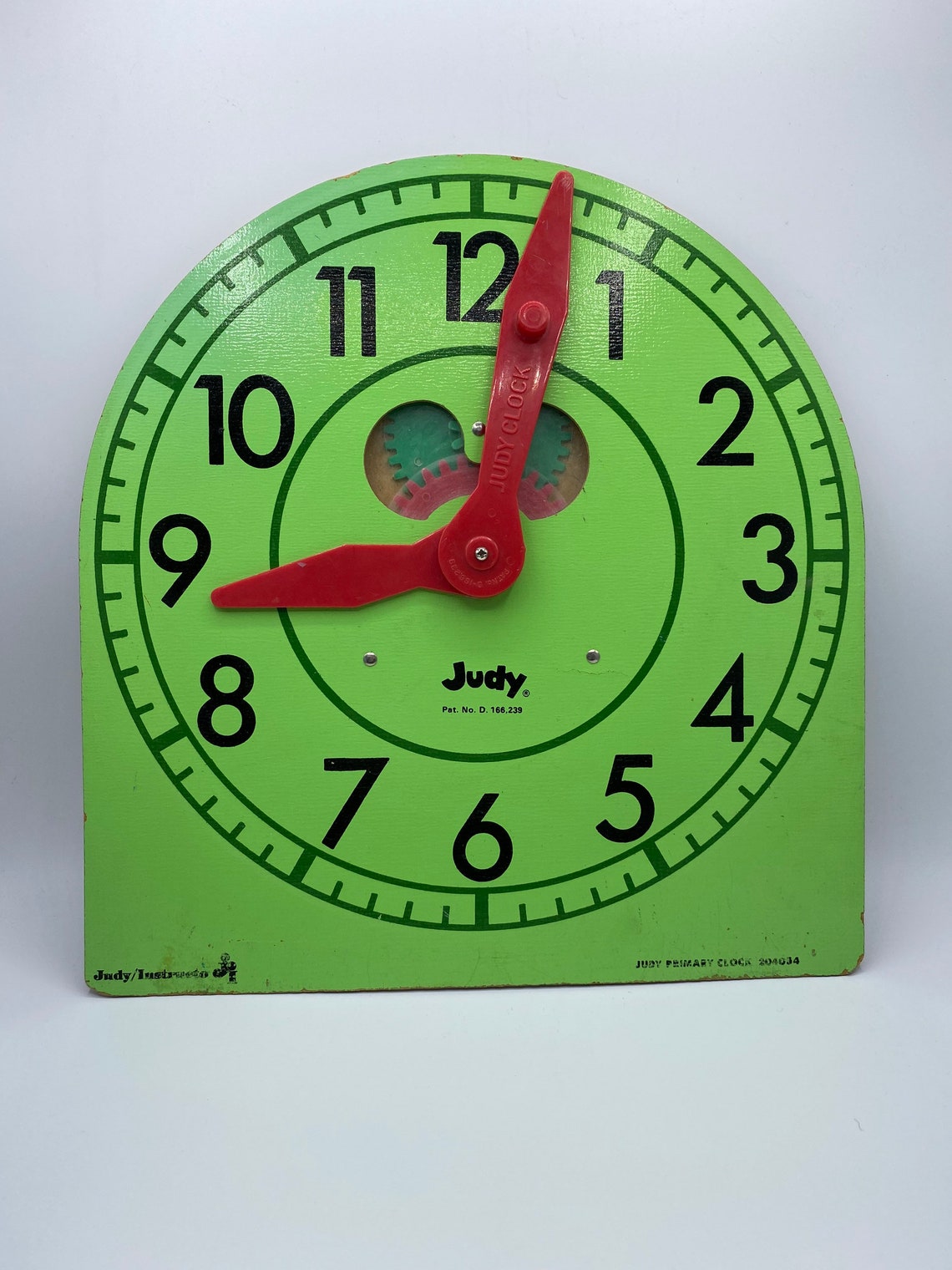 Vintage Green Judy Clock Primary RARE Etsy