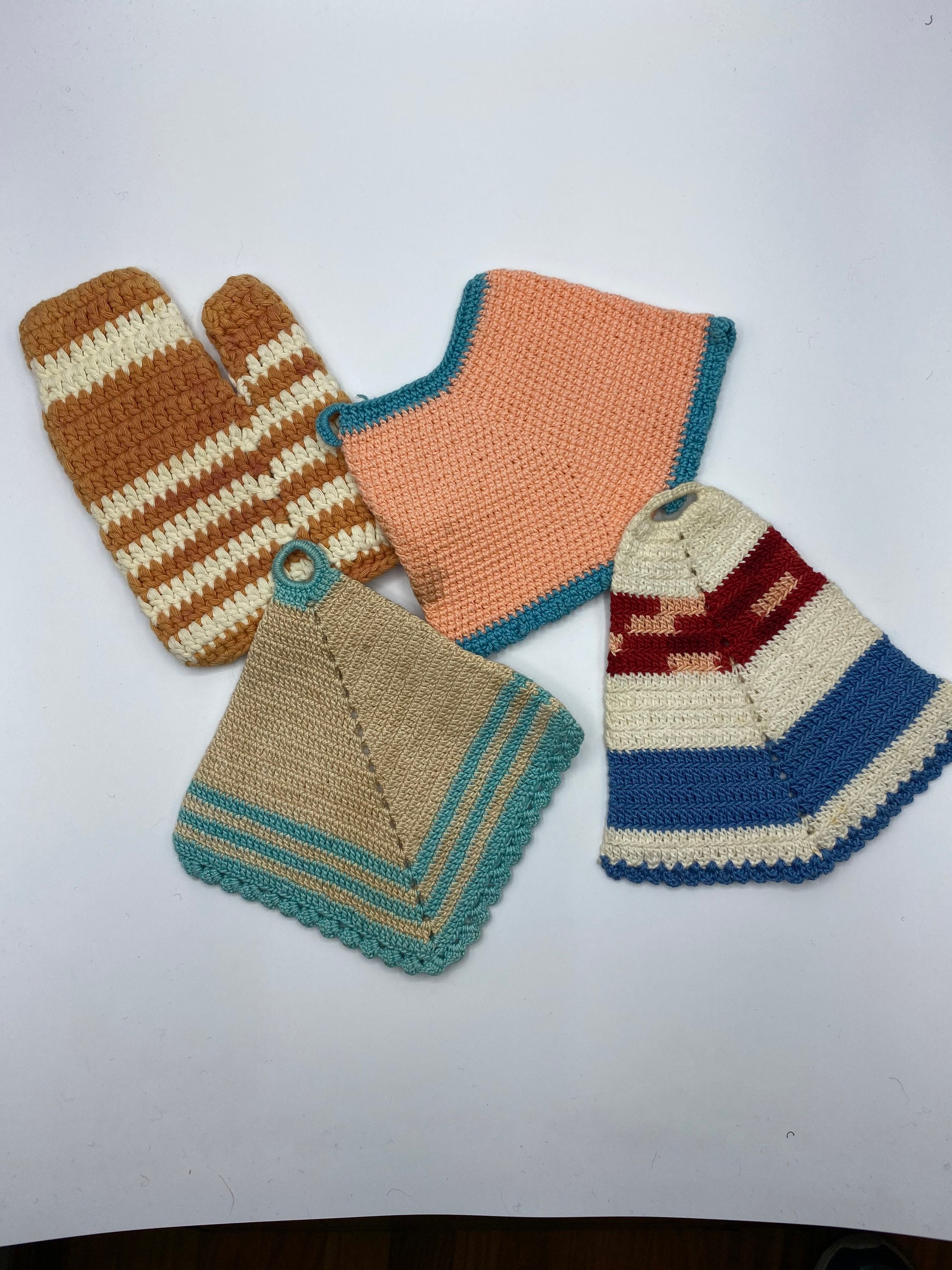 Vintage Pot Holders Lot of 4 Etsy