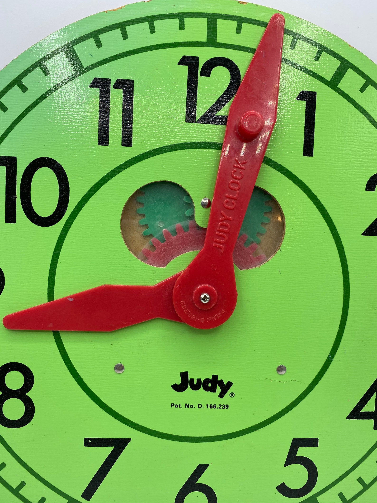 Vintage Green Judy Clock Primary RARE Etsy