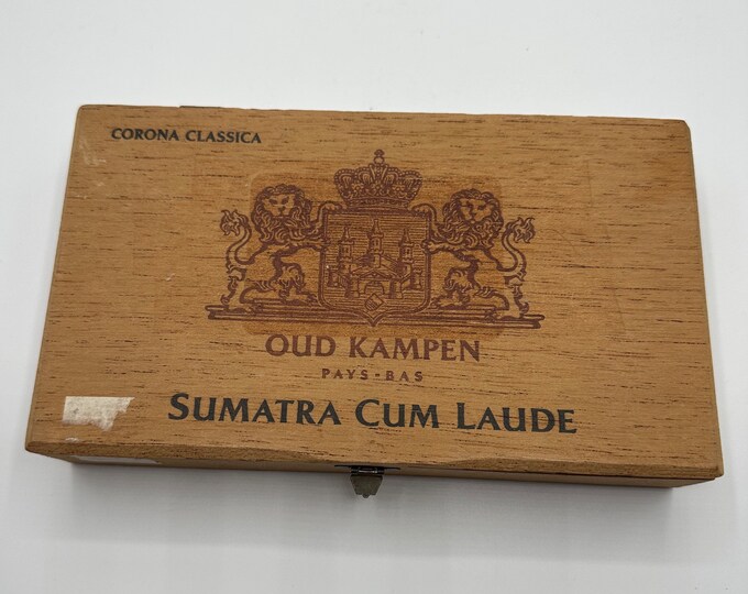 Vintage Oud Kampen Wood Cigar Box Made in Holland Etsy