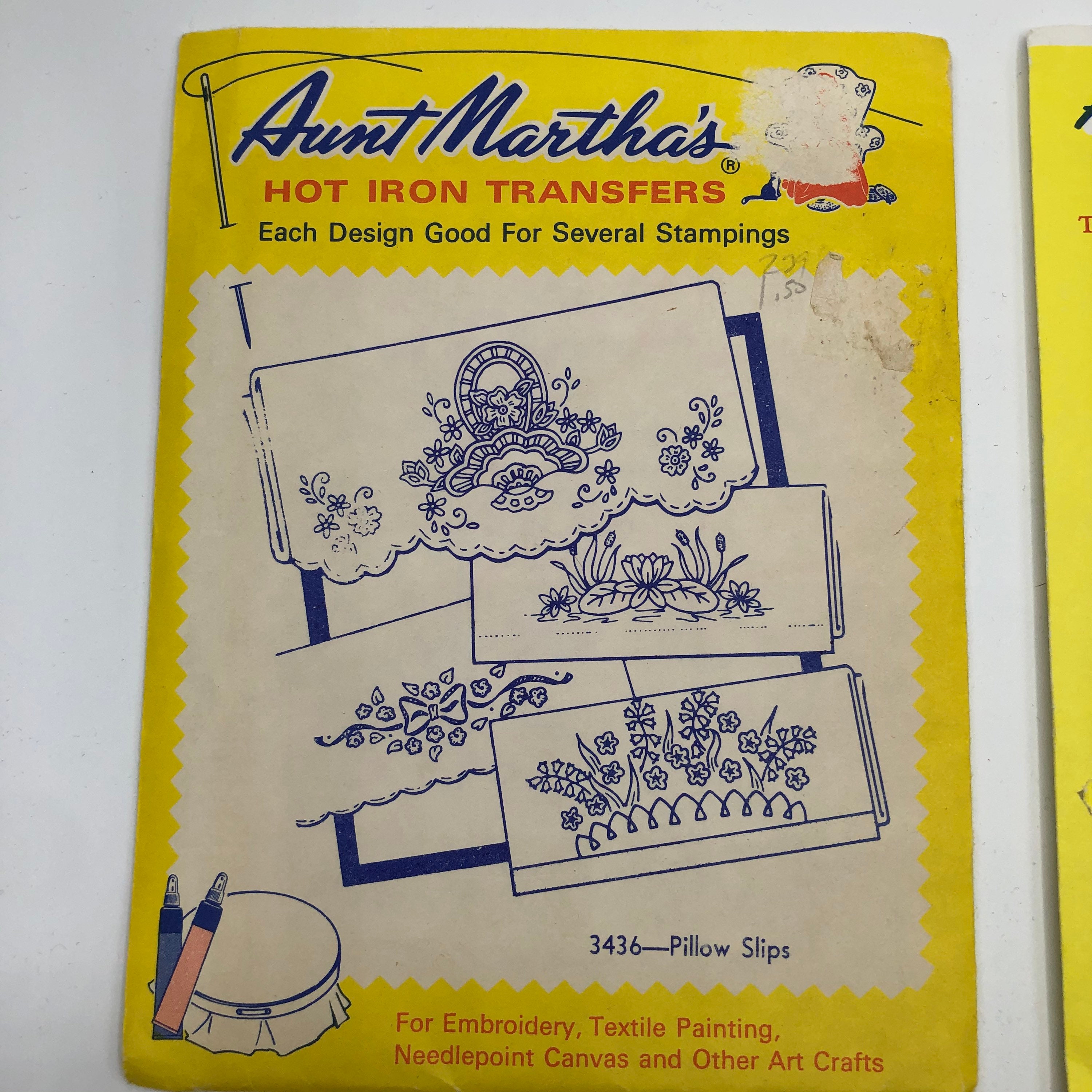 Vintage Aunt Martha's Iron on Transfers Etsy